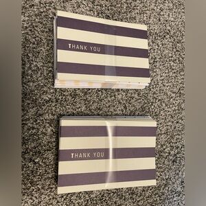 Thank you cards and envelopes
